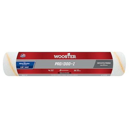 Wooster 14" Paint Roller Cover, 1/2" Nap Nap, Woven Fabric RR643